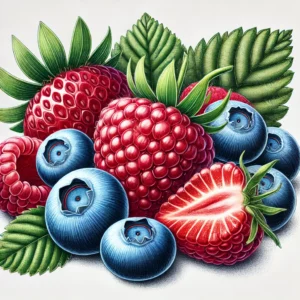 블루베리, 라즈베리, 딸기